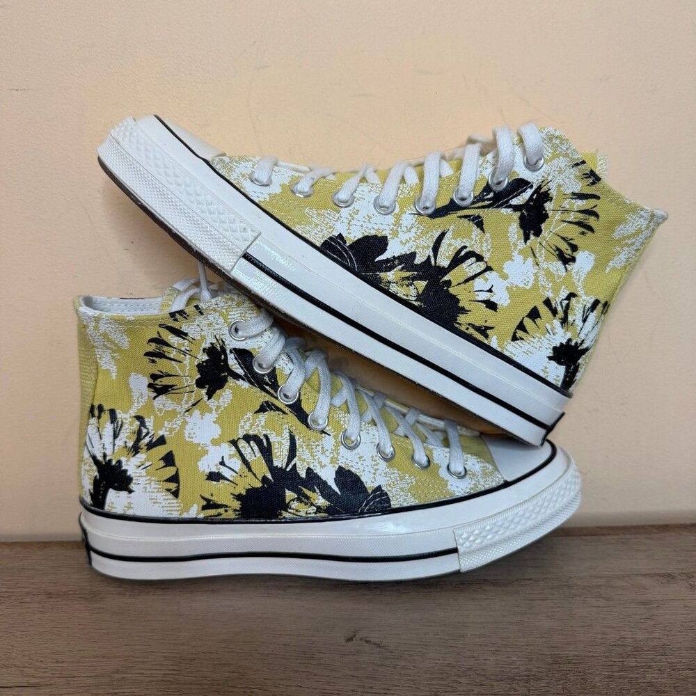 Converse Chuck 70 Hi "Hybrid Floral" Women's size 7.5 Shoes trainers yellow Blac - Picture 3 of 8
